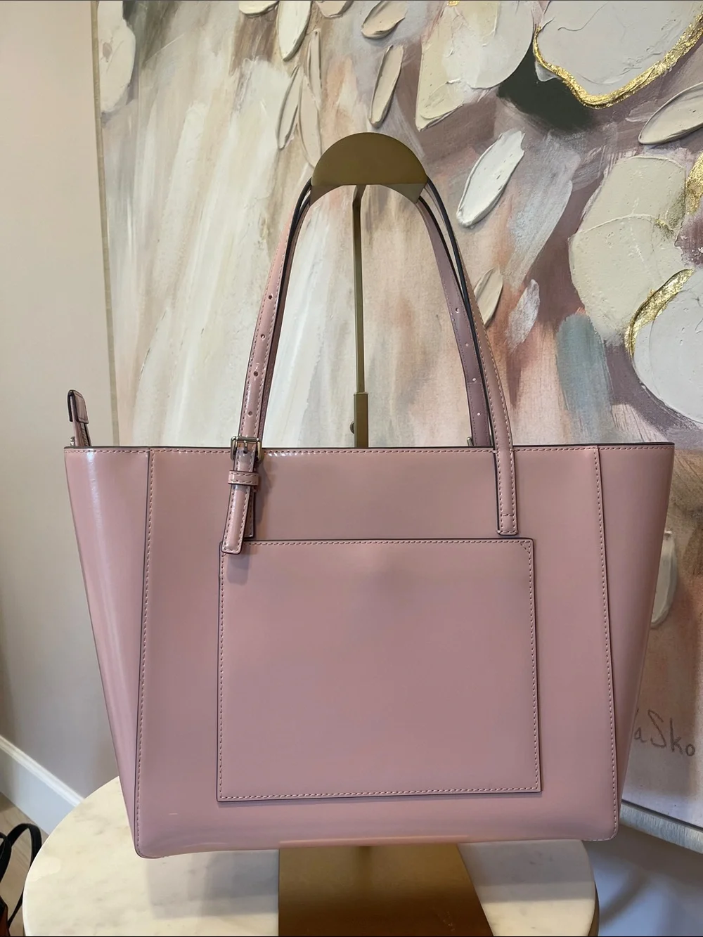 Tory Burch Blush Pink Leather Tote